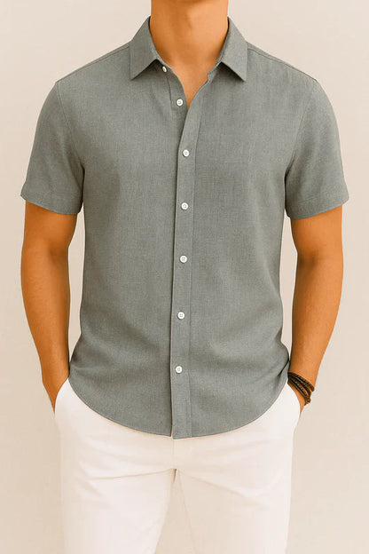 Chemise Homme Coton Gris Élégante Vero Amsterdam