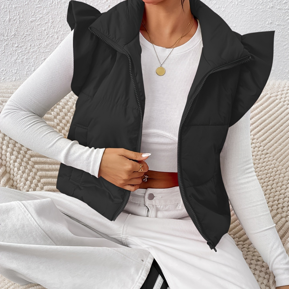 ADA - Gilet Court Matelassé Moderne pour Femmes