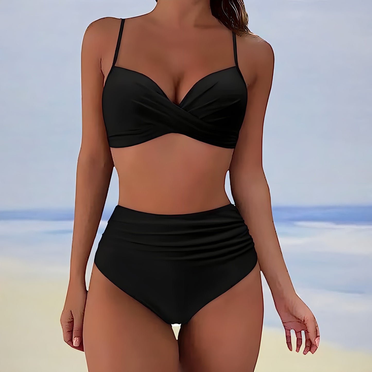 Maillot de Bain Femme Élégant - Bikini Haut de Gamme avec Bretelles Ajustables