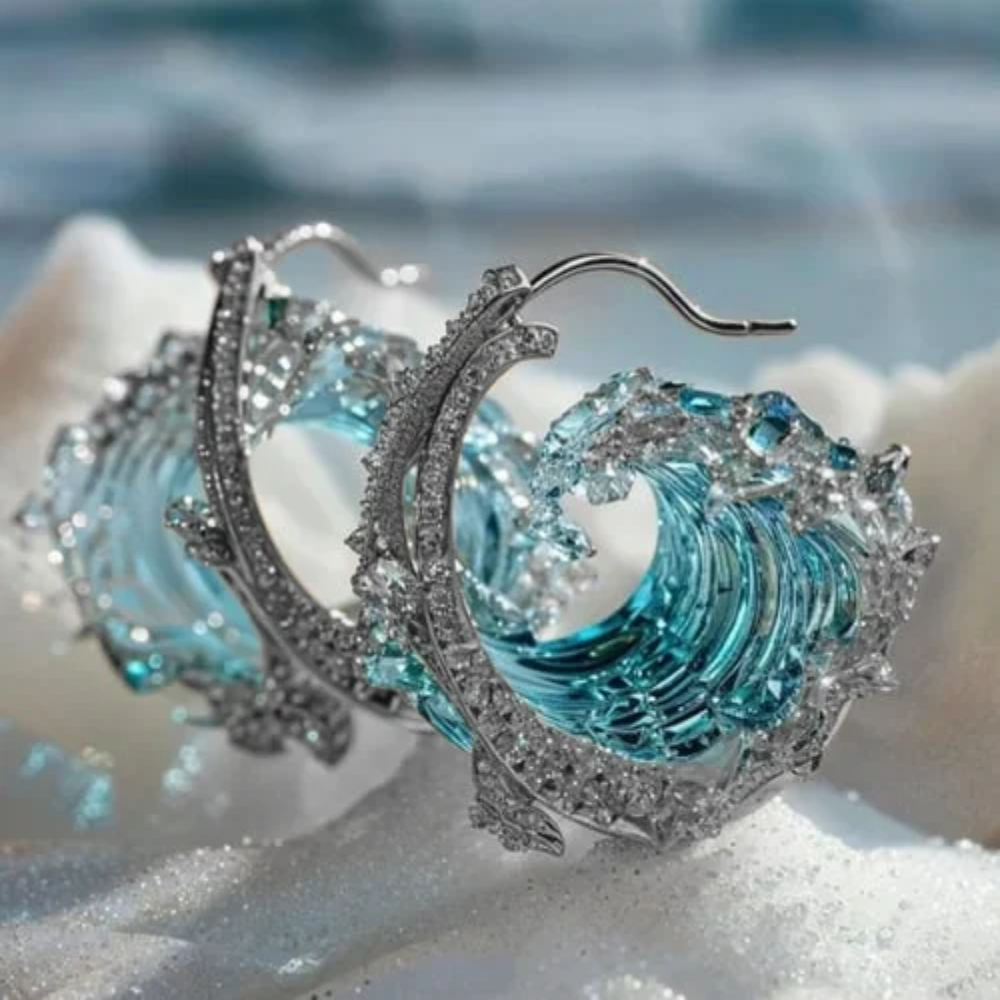 Boucles d'oreilles Océan Élégantes Gouttes de Mer