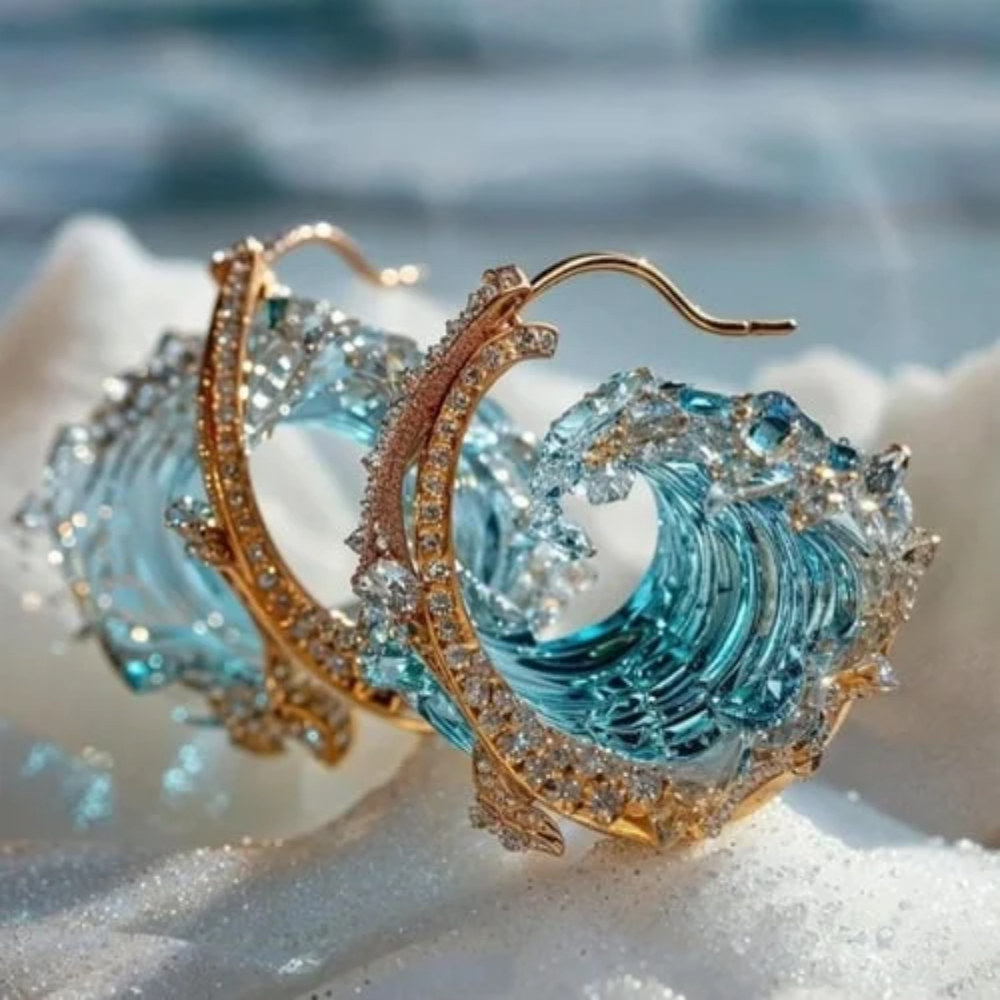 Boucles d'oreilles Océan Élégantes Gouttes de Mer - LuxeStyle