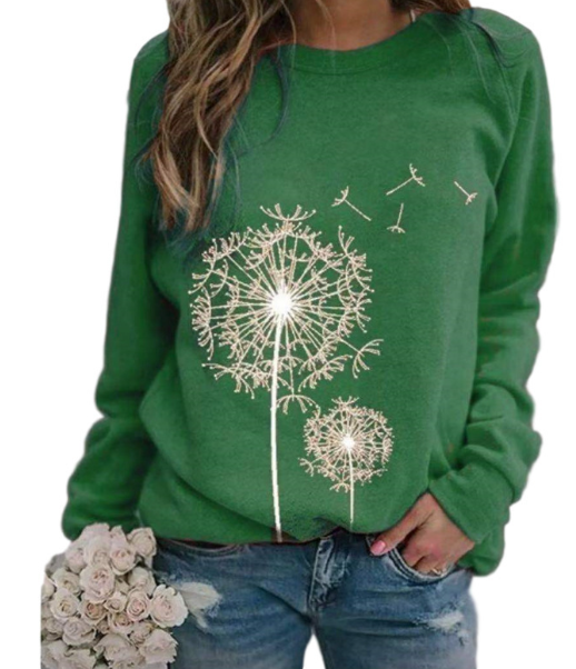 Sweat à fleurs décontracté pour femme