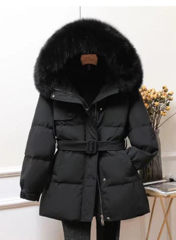 Parka Hivernale Femme avec Capuchon Détachable - LuxeStyle