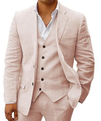 Costume Mariage Été Homme 3 Pièces Élégant