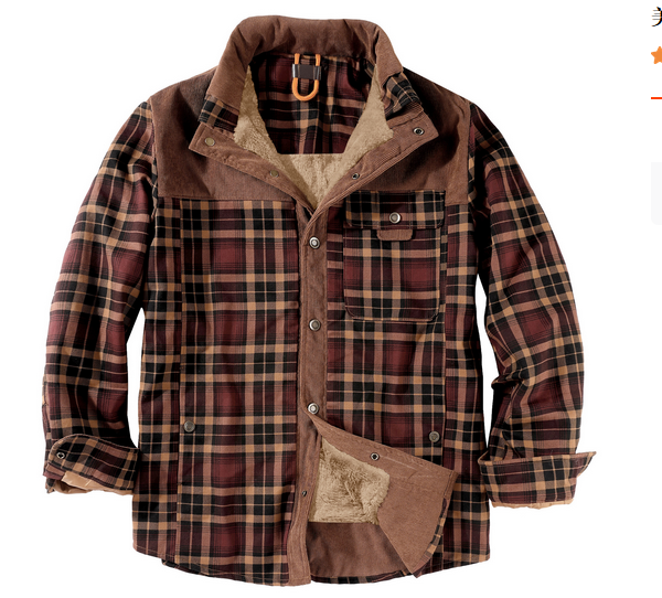 Veste en Flanelle Chauffante pour Homme