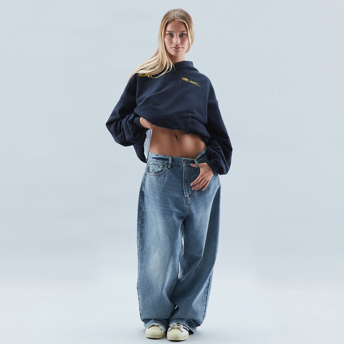 Sweat à capuche marine femme décontracté - LuxeStyle