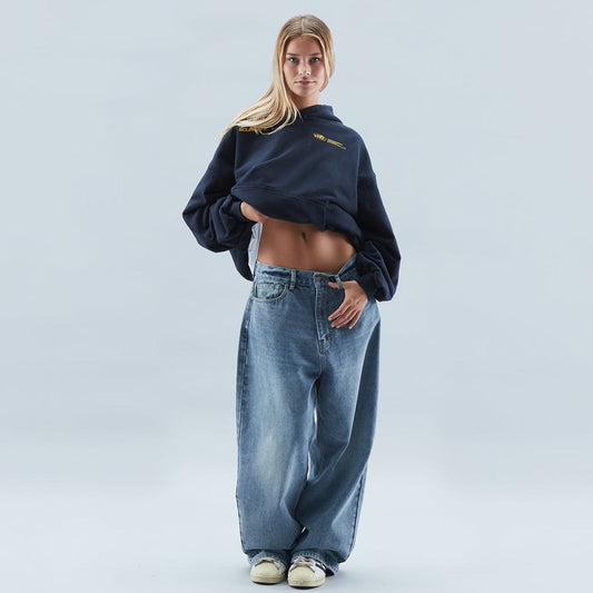 Sweat à capuche marine femme décontracté - LuxeStyle