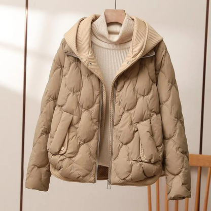 Veste hivernale épaisse avec capuche et poches latérales