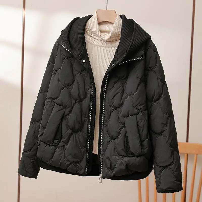 Veste hivernale épaisse avec capuche et poches latérales