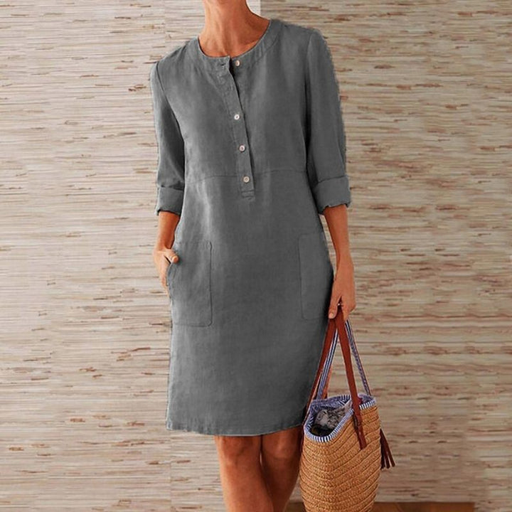 Robe Élégante à Manches Courtes pour Femmes