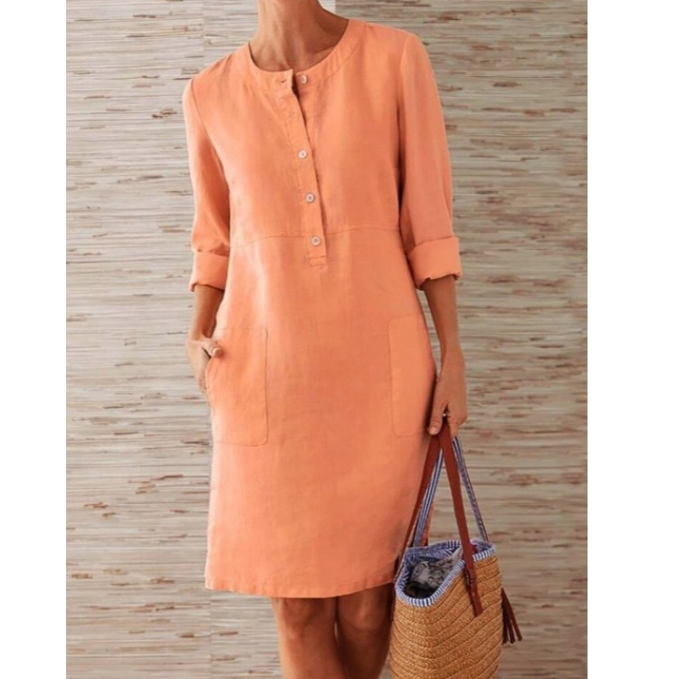Robe Élégante à Manches Courtes pour Femmes