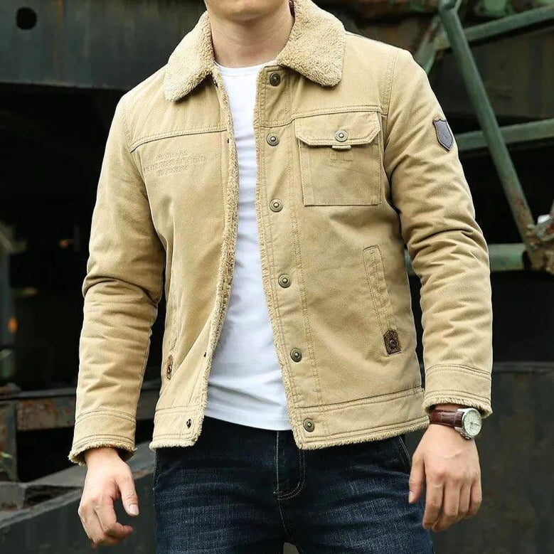 Veste Denim Hivernale Doublée Polaire - BlxckFR