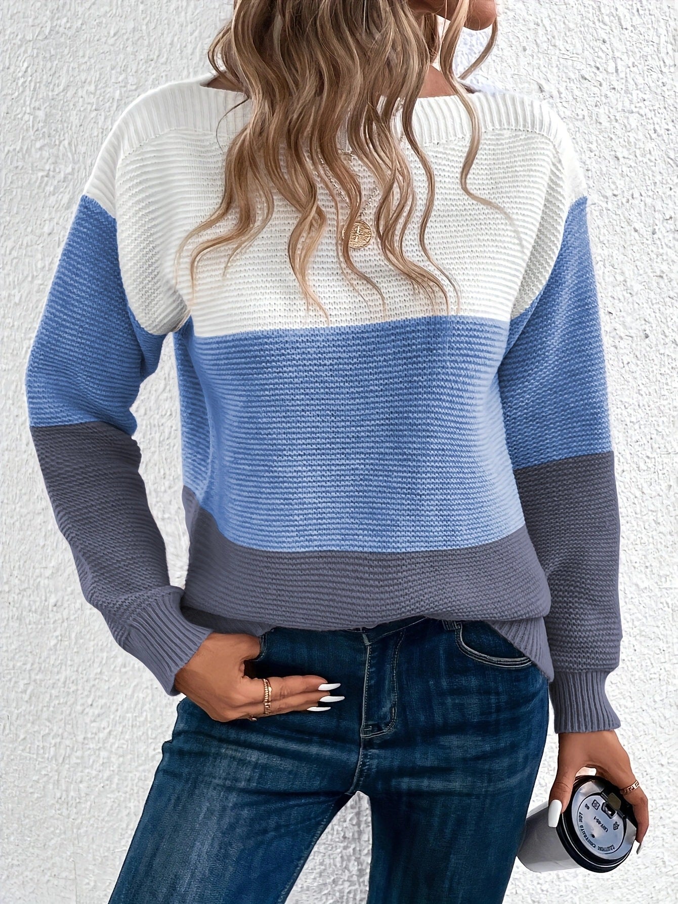 Pull Femme Maille Colorée Décontracté