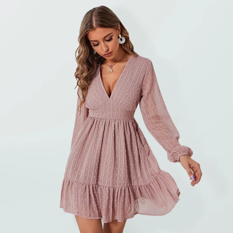 Robe Flare à Pois Chic et Décontractée pour Femme