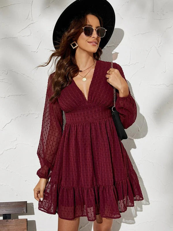 Robe Flare à Pois Chic et Décontractée pour Femme