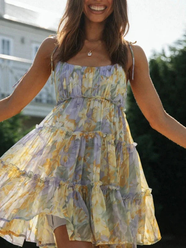 Robe Été Colorée à Fleurs pour Femme