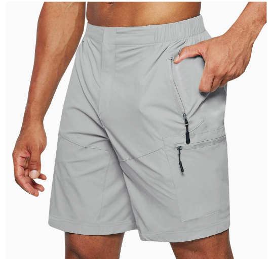 Short de running homme avec poches sécurisées