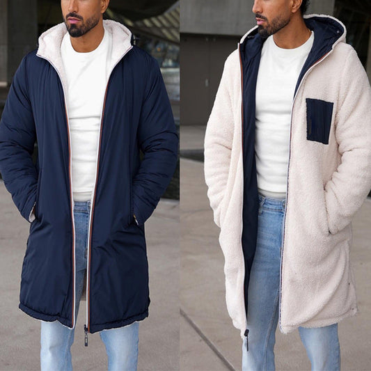 Sweat à capuche polaire épais avec fermeture éclair - BlxckFR