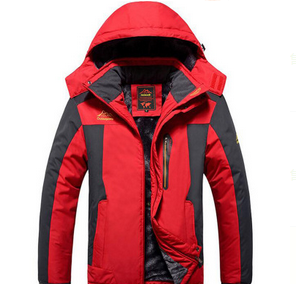 Blouson Hiver Étanche Rouge Homme - LuxeStyle