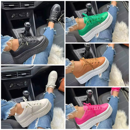 Chaussures de sport femme colorées à talons plats - LuxeStyle