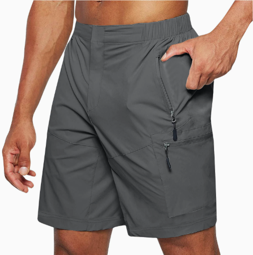 Short de running homme avec poches sécurisées
