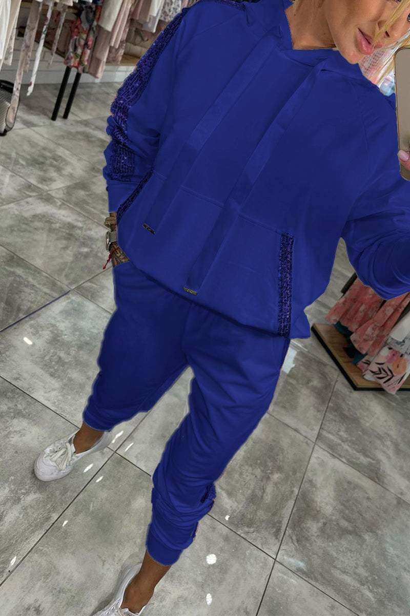 Tenue Décontractée Femme Automne - Sweat Capuche Confort & Pantalon Molletonné