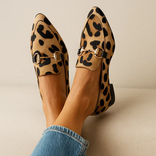 Mocassins Femmes Élégants Léopard Confortables - LuxeStyle