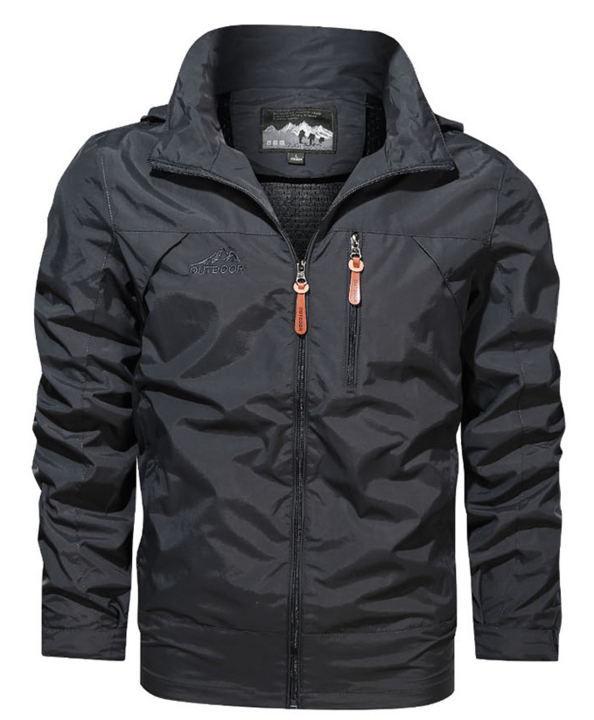 Blouson imperméable homme noir étanche