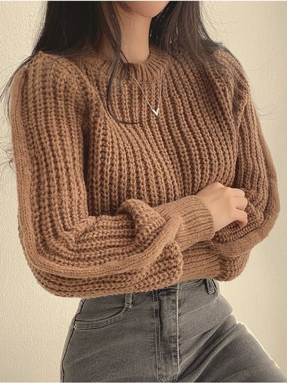 Pull Femme Élégant Manches Longues Hiver