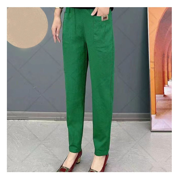 Pantalon classique châtaigne femme