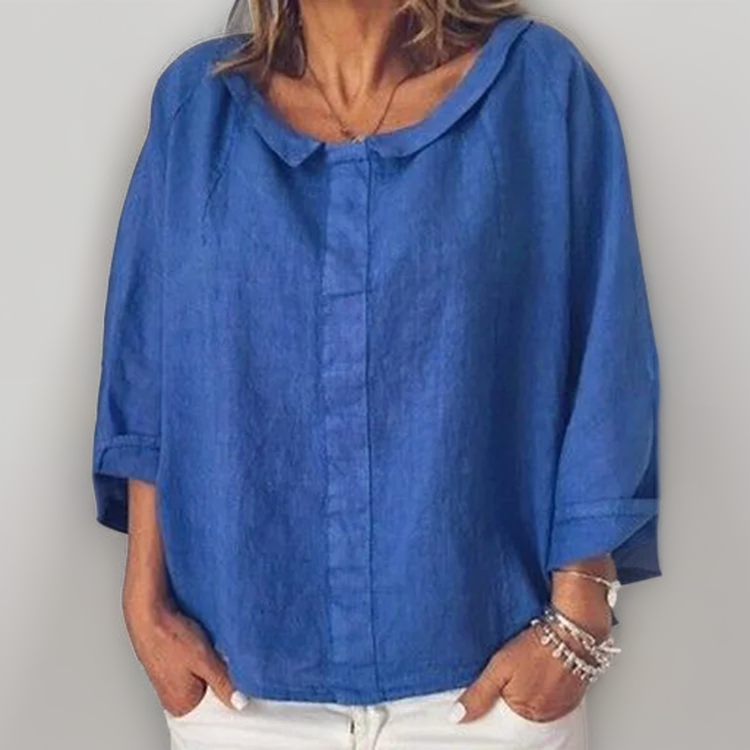 Blouse Femme Lin Clair à Manches Longues