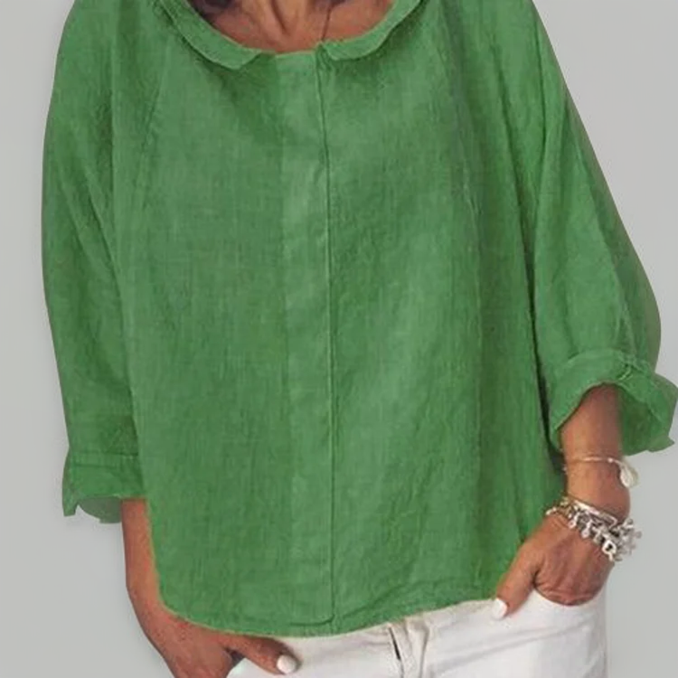 Blouse Femme Lin Clair à Manches Longues