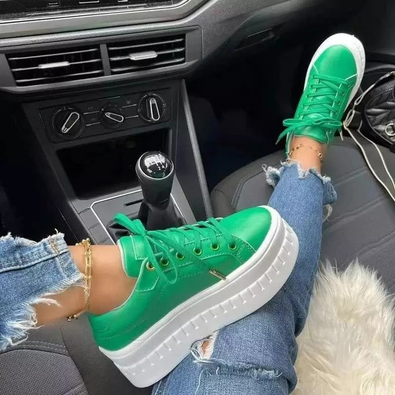 Chaussures de sport femme colorées à talons plats