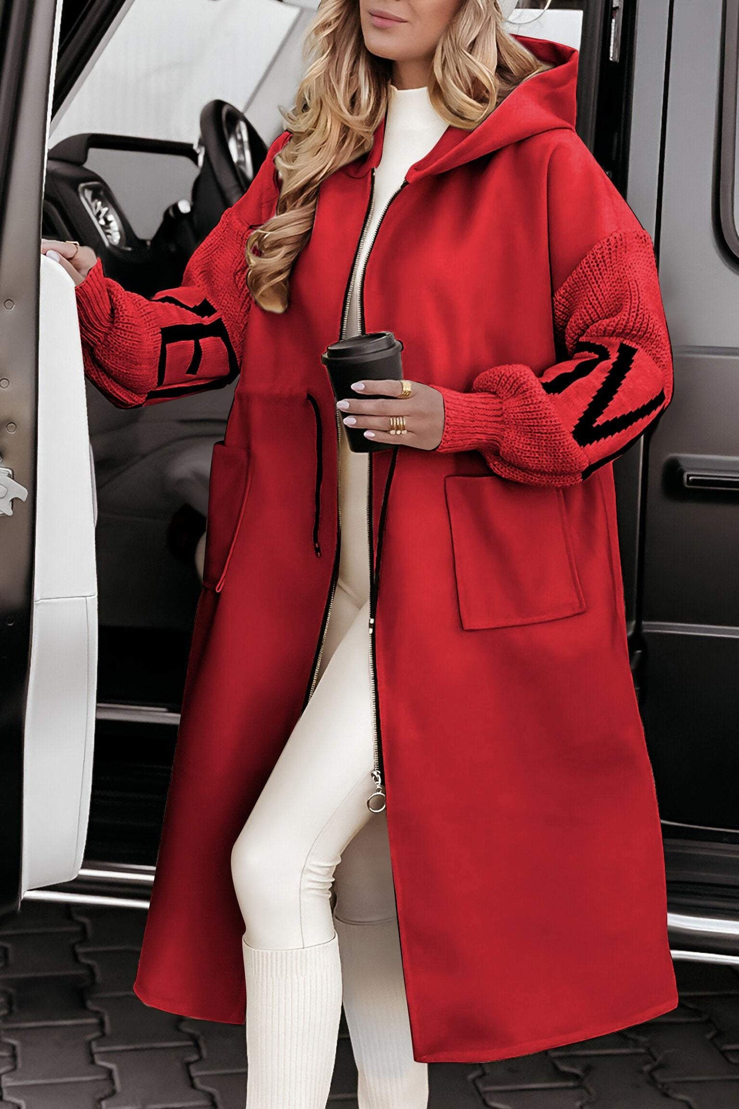 Manteau Femme Hiver Chic - Veste Patchwork Douillette et Tendance