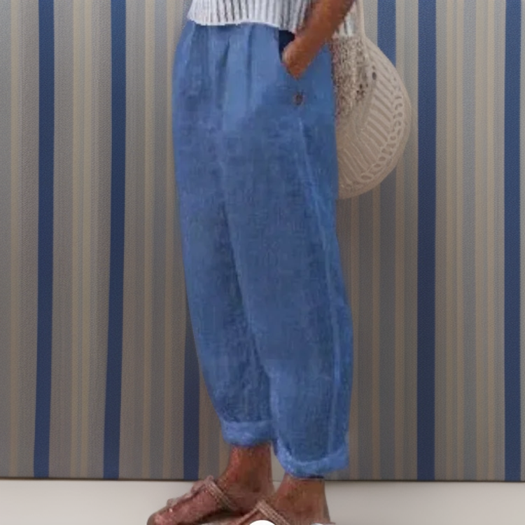 Pantalon Femme Jeans Détendu Coton - LuxeStyle