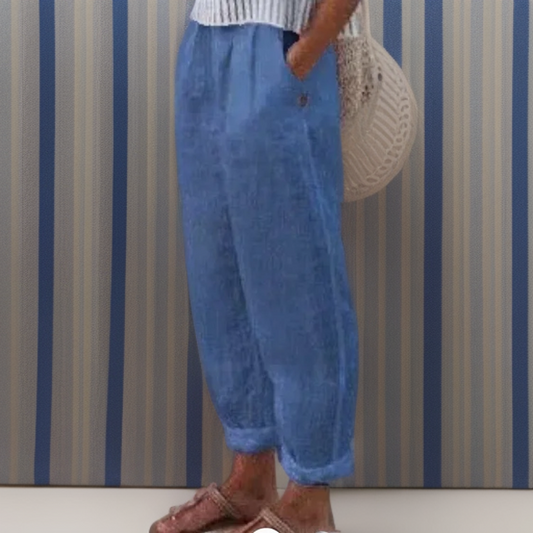 Pantalon Femme Jeans Détendu Coton - LuxeStyle