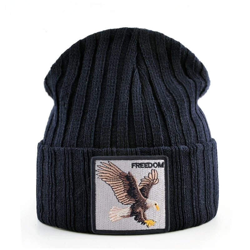 Bonnet Tricoté Élégant à Motifs Hivernal pour Adulte