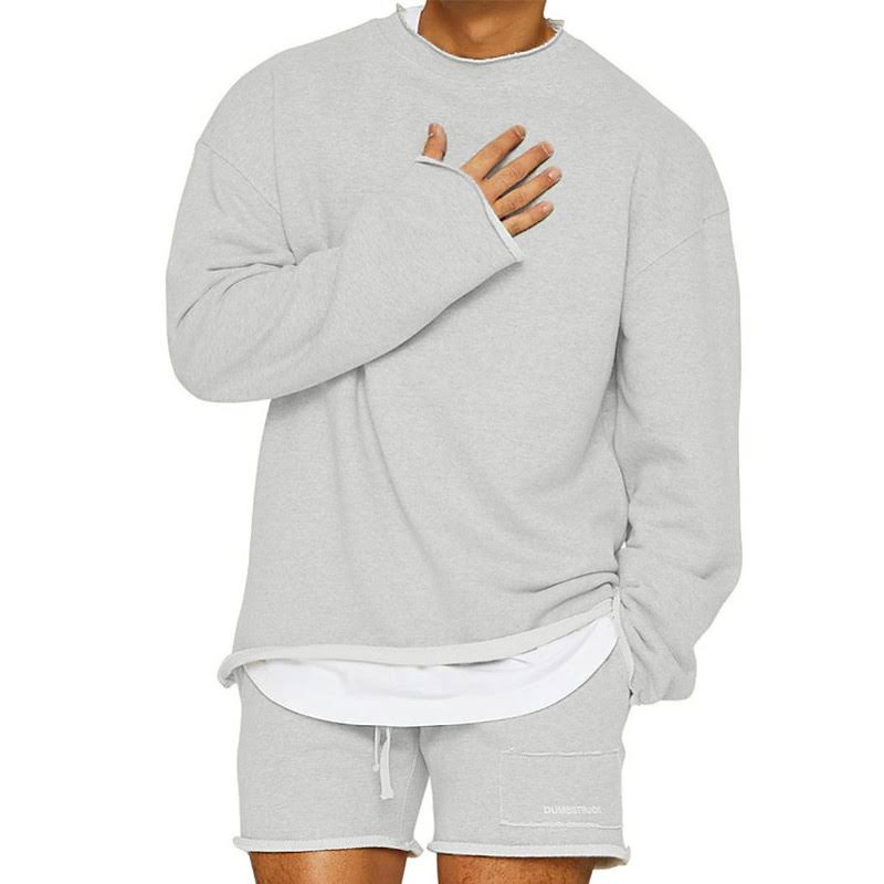 Sweat à manches longues homme gris foncé