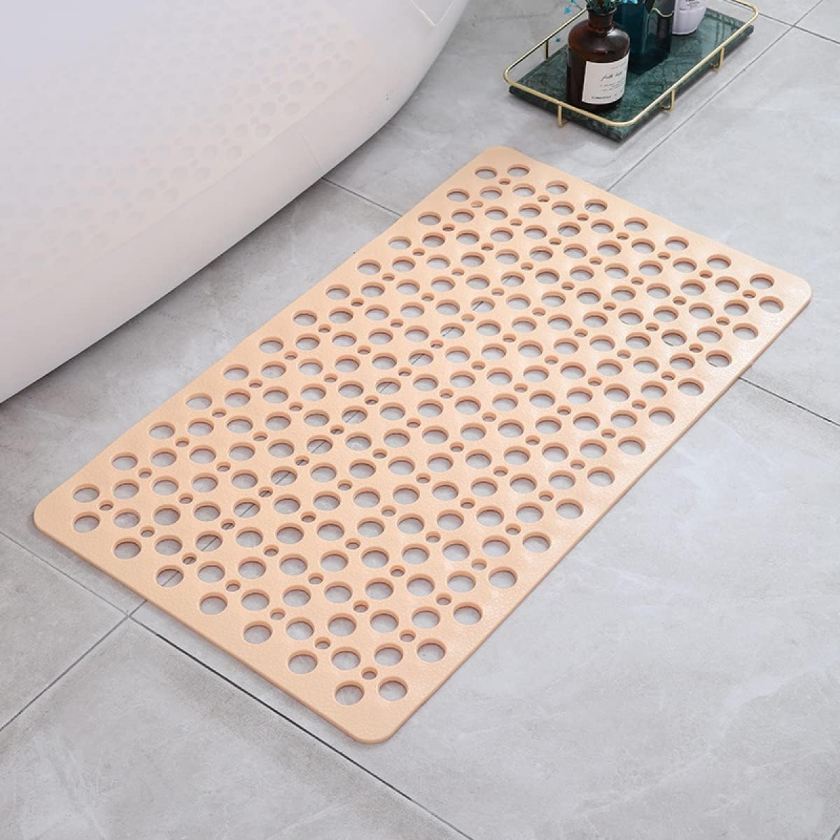 Tapis de bain sécurité gris perforé