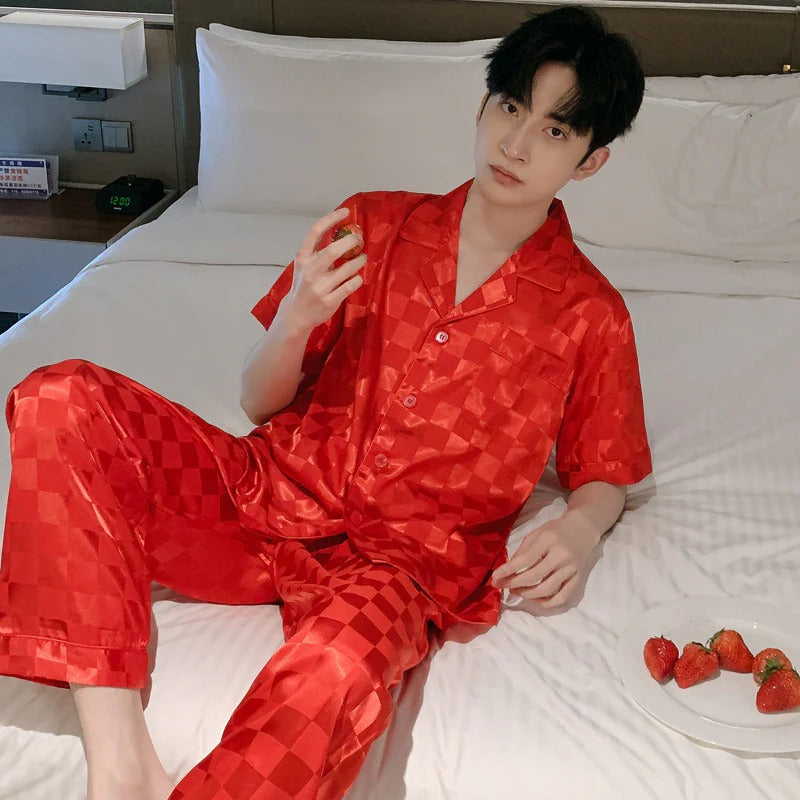 Pyjama Homme Rayé Confortable Nuit