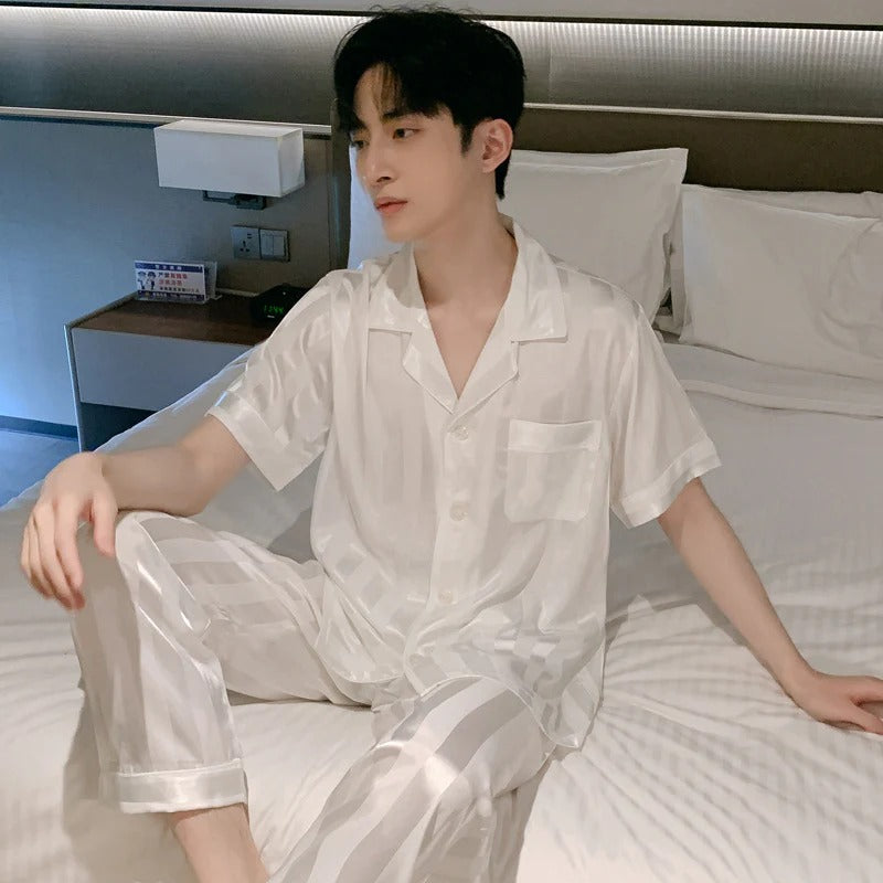 Pyjama Homme Rayé Confortable Nuit