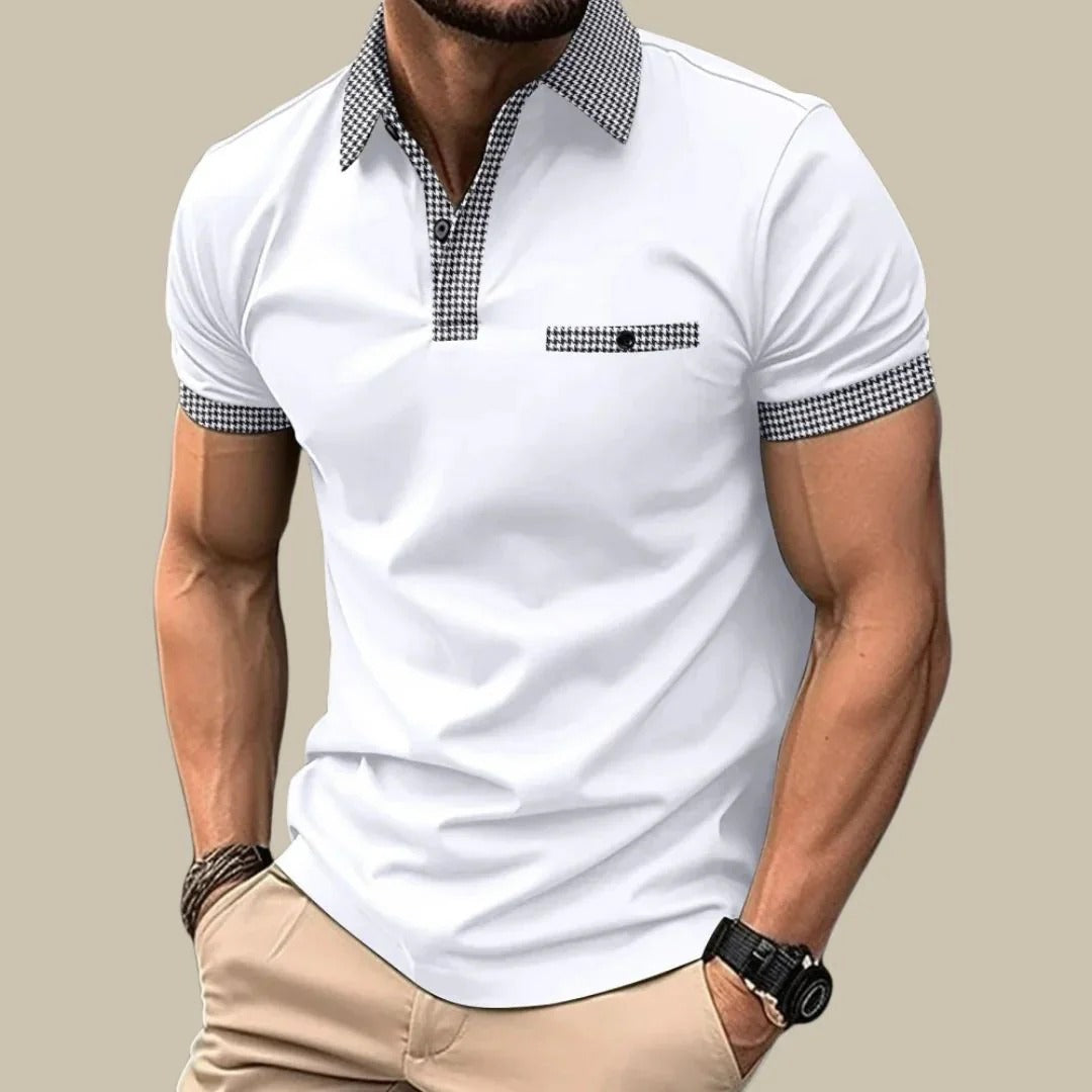 Polo Homme Décontracté à Carreaux Colorés - LuxeStyle