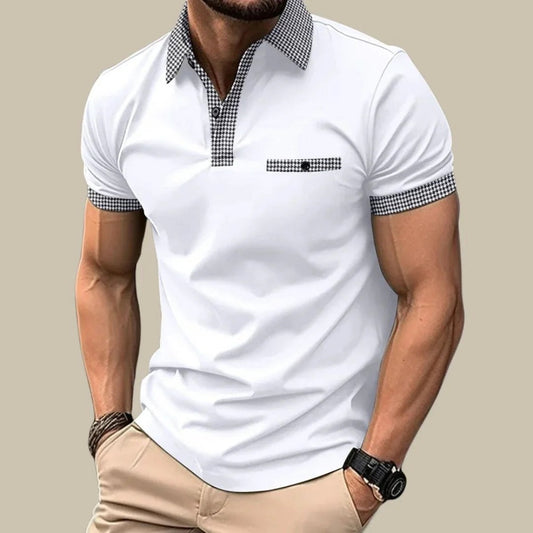 Polo Homme Décontracté à Carreaux Colorés - LuxeStyle