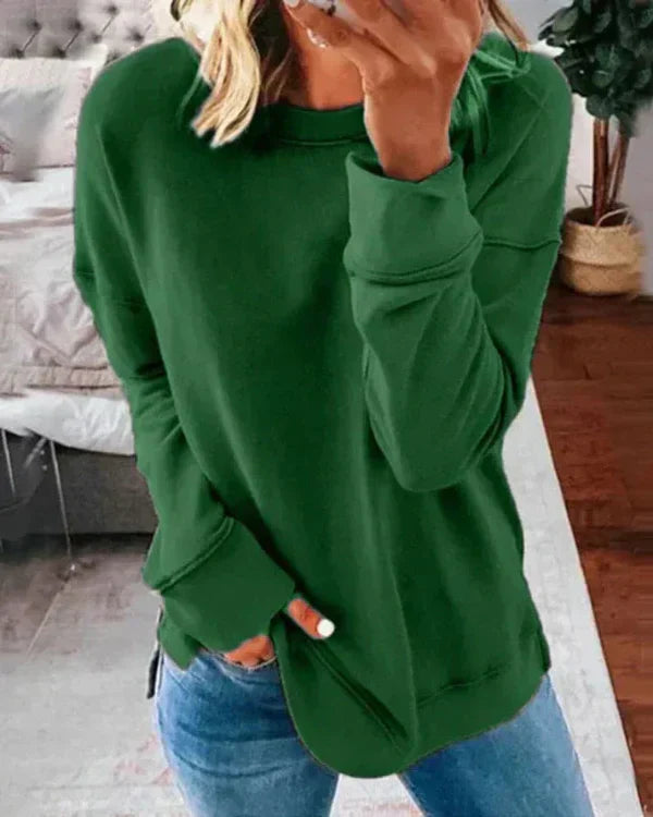 Sweat à Capuche Femme Douce – Pull Décontracté en Coton avec Col Rond