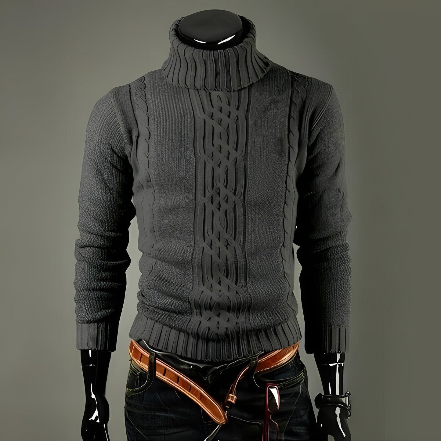 Pull Col Roulé Décontracté Pour Homme