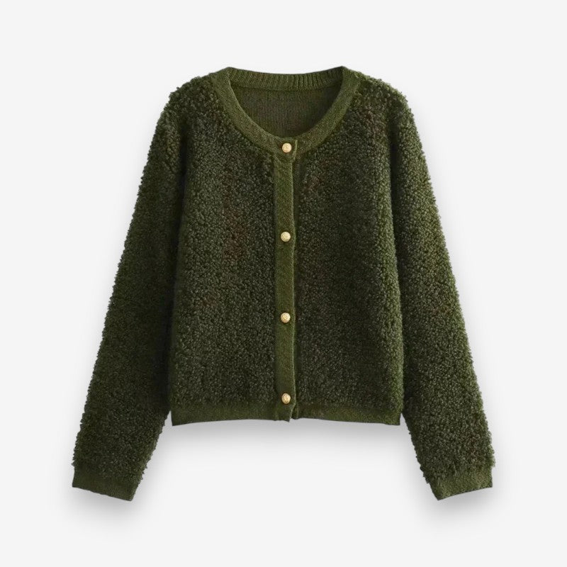 Cardigan Élégant Manches Longues Taille Affûtée