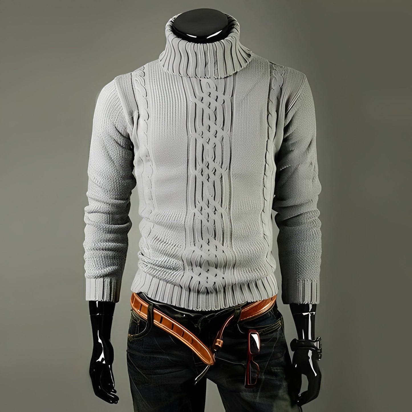 Pull Col Roulé Décontracté Pour Homme - LuxeStyle