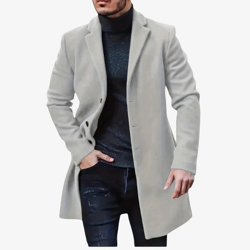 Manteau Femme Long Élégant Boutonné