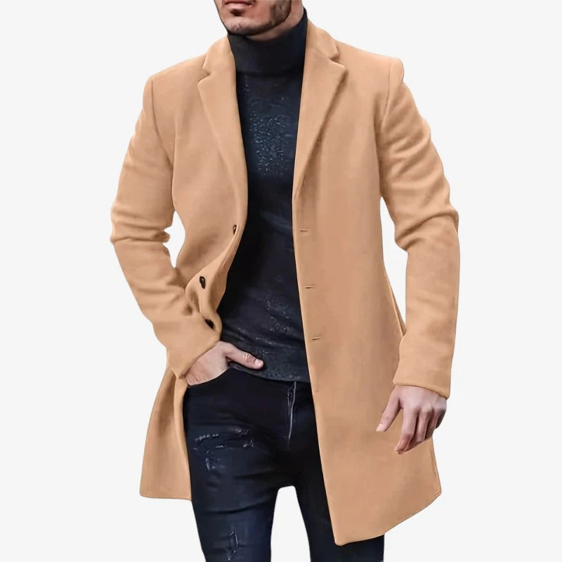 Manteau Femme Long Élégant Boutonné