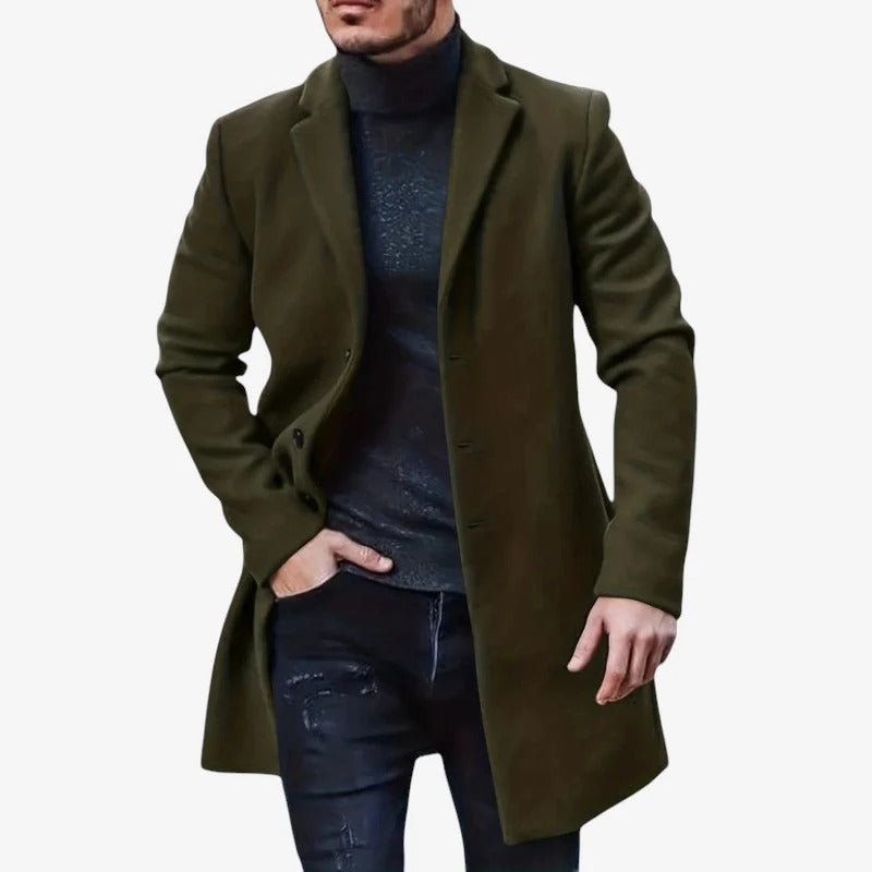 Manteau Femme Long Élégant Boutonné